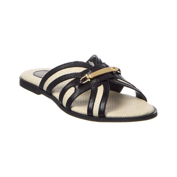 M By Bruno Magli Preta Leather Sandal Black